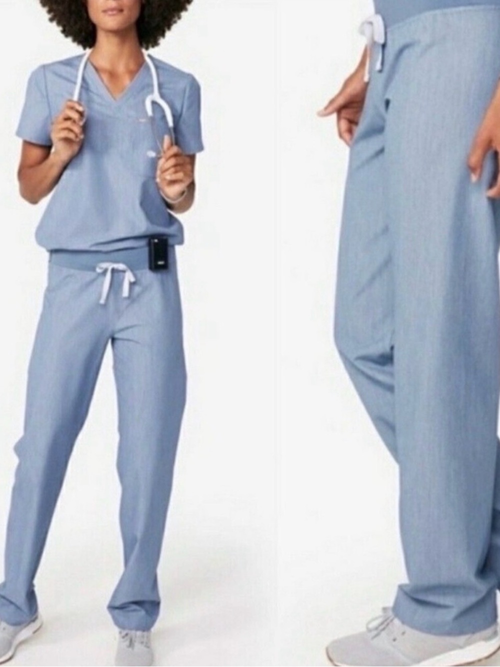 NWOT Figs Livingston Straight Leg Scrub Pants - Picture 3 of 4